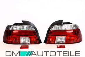 Set Facelift Kit Rückleuchten + Scheinwerfer + Seitenblinker Rot Weiß passt für BMW 5er E39 Limousine 95-00