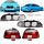 Set Facelift Kit Rückleuchten + Scheinwerfer + Seitenblinker Rot Weiß passt für BMW 5er E39 Limousine 95-00