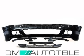 Set Sport Front Bumper primed for headlamp washer without park assist + fog lights clear glass fits on BMW E39  TÜV certified