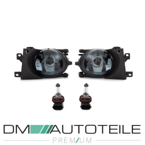 SET 2x FOG LIGHTS FACELIFT CLEAR SMOKE BLACK FITS BMW E39...