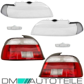 Set Facelift Upgrade Kit Saloon Facelift Set Front headlights Cover + Rear lights + indicators Red White 00-03