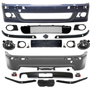 Full Saloon Bumper complete Set Body Kit ABS + Diffuser fits on BMW E39 95-03 TÜV Tested