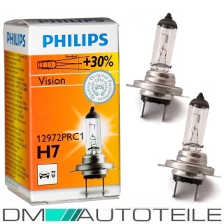 Birne PHILIPS Vision moto 12V/55W H7, Sockel: PX26d bis zu 30% mehr Sicht