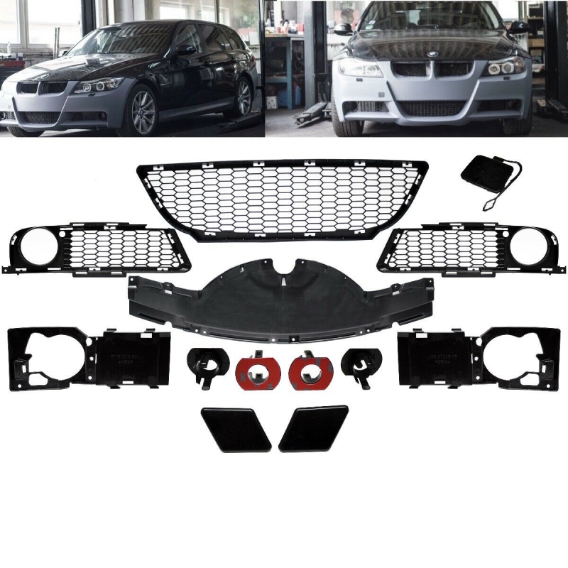 Front Bumper Repair Kit complete fits on BMW E90 E91 05-08 with M-Sport / M