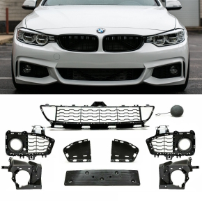 Set Kühlergrill Doppelsteg Schwarz Matt passend für BMW 4er F32