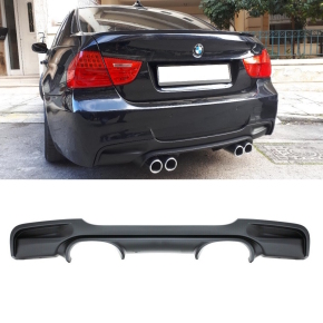 Duplex Rear Diffusor Bumper Black Matt fits on BMW...
