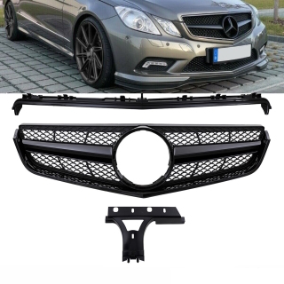 Mercedes E Class Coupe Convertible W207 Front Grille Full Black Gloss W O Amg Gt Mercedes E Class Coupe Convertible W207 Front Grille Full Black Gloss W O Amg Gt