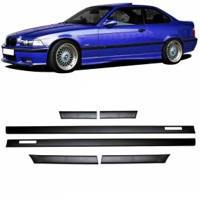 Sport Door Mouldings Trims Black Set 6-Pcs fits BMW E36...