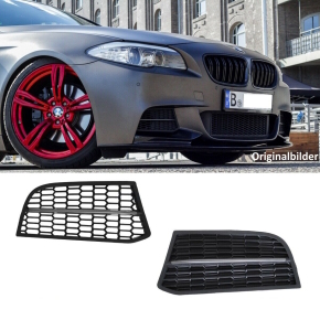 Umbau Gittereinsatz Stoßstange Gitter Links Rechts passend für BMW 5er F10 F11 M-Paket 550