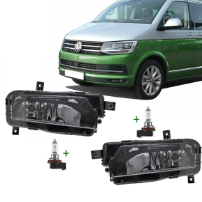 Set Fog Lights Fogs smoke Black +H11 fits on VW T6 VII...