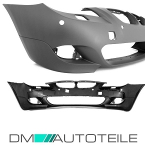 Front Bumper SPORT PDC primed Facelift +2x FOGS fits on BMW E60 E61 07-10 also M