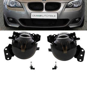 HB4 Fog Lights Set smoked black fits on BMW 5-Series E60...