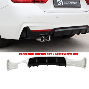 Bi Colour LACKIERT Schwarz + Wei&szlig; Diffusor Sport...