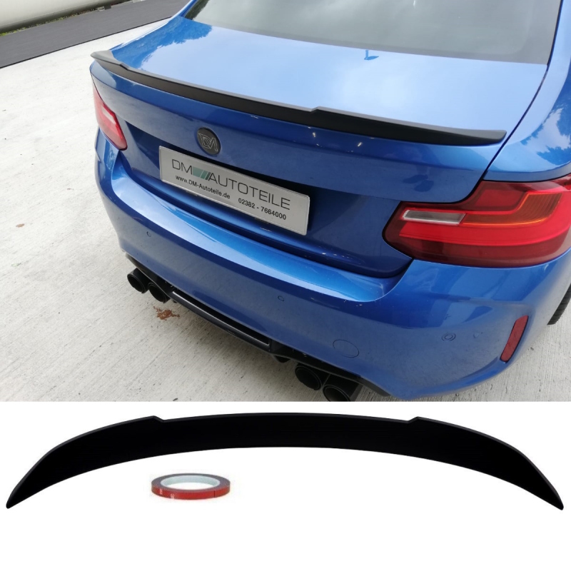 V-Design Rear Trunk Lip Spoiler Black Matt fits on all BMW 2-Series