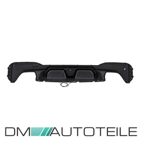 Evo Heckdiffusor schwarz glanz mit LED Rückstrahler passt für BMW 5er G30 G31 M Paket nicht CS M5