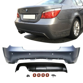 Rear Bumper Sport for PDC ABS +Diffusor fits on BMW E60...