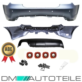 Rear Bumper Sport for PDC ABS +Diffusor fits on BMW E60 LCI Facelift 07-10 also