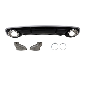 Heckdiffusor Schwarz + Blenden passt für Audi A6 4F...
