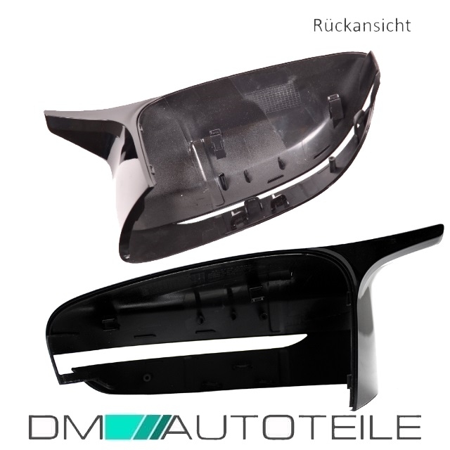 MAX Carbon® Schwarze Hochglanz black edition Spiegelkappen Mirror Cover mit Wild Horn passend für 5er G30 G31 7er G11 G12 M550i M550d 540i