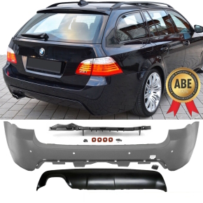 ESTATE ABS Sport Rear Bumper PDC primed fits on BMW E61...