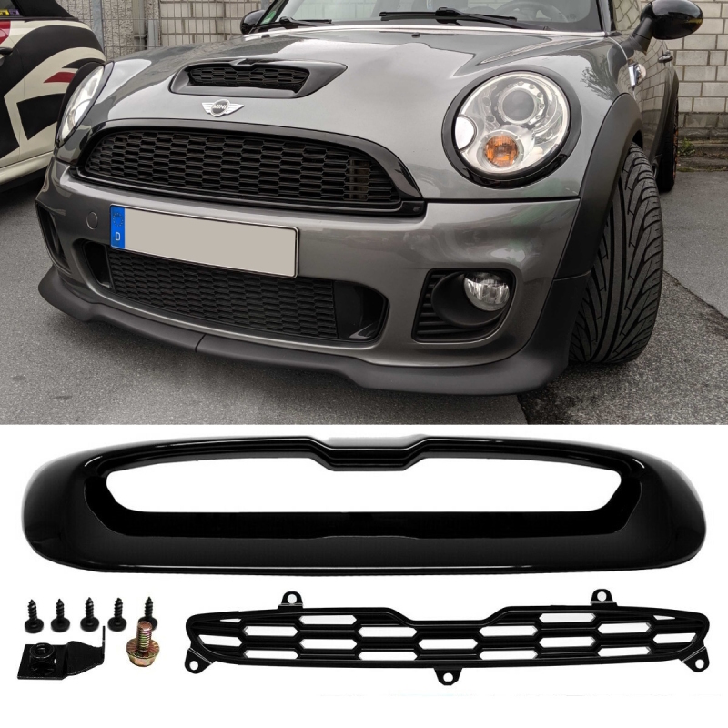 Black Gloss Bonnet Scoop Air Inlet Trim MK2 MINI Cooper S/SD R55