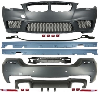 EVO Front Rear Bumper+Skirts ABS Full Bodykit Duplex fits on BMW 5er F10 Sedan