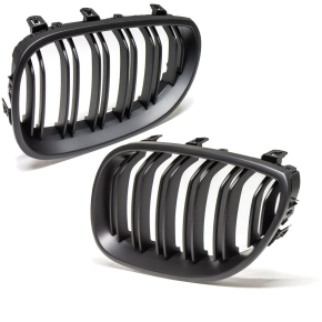 SET Kidney Front Grille Dual Slat Black MATT fits on BMW...