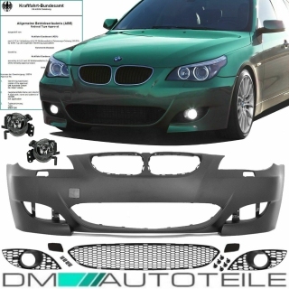 Sport Front Bumper w/o PDC+Fogs Set fits on BMW E60 E61 03-10 w/o M5 M TESTED