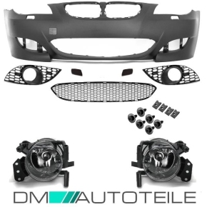Sport Front Bumper w/o PDC+Fogs Set fits on BMW E60 E61 03-10 w/o M5 M TESTED