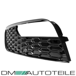 Honeycomb Black Gloss Fog Lights Cover Set fits on Audi...