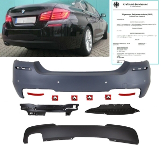 Rear Bumper + Diffusor 520-530 fits on BMW 5-Series F10 Saloon also M-Sport