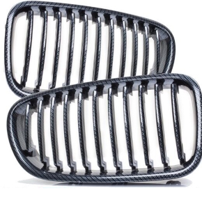 Set Front Grille Black Gloss Carbon fits on BMW F10 F11...