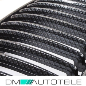 Set Front Grille Black Gloss Carbon fits on BMW F10 F11...