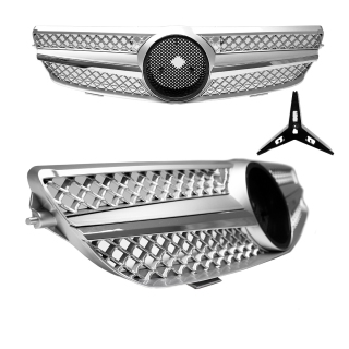 Mercedes CLK W209 C209 Kidney Front Grille Honeycomb Full...