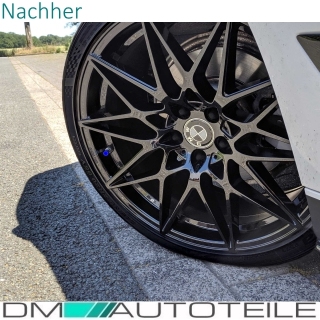 5 Stuecke blau Legierung Auto Reifen Ventilkappen Autoventil Verschlusskappen VT