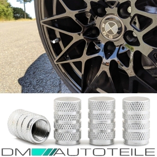 Aluminium valve caps set of 4 in silver anodized for all...