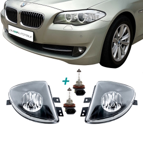Fog Lights Set Chrome fits on BMW 5-Series F10 F11 up...