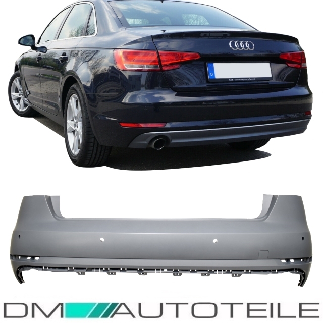 Stevig schaduw ondeugd Stoßstange hinten für PDC + Halter passend für Audi A4 B9 Limousine 2015-2018 Stevig schaduw ondeugd Stoßstange hinten für PDC + Halter passend für Audi A4 B9 Limousine 2015-2018