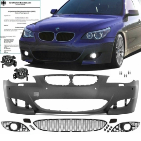 SET Kidney Front Grille Dual Slat Black MATT fits on BMW E60 E61 all Typs  03-10