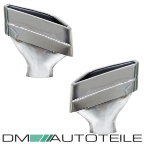 Auspuffblenden Trapez SET Chrom passt für BMW 5er G30 G31 nur M-Paket 520-540