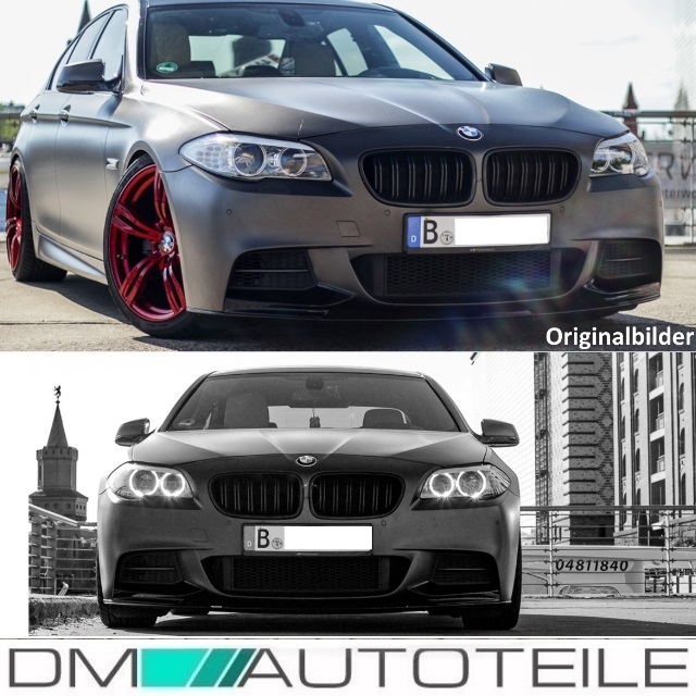 Sport-Performance Frontspoiler Lippe Spoiler vorne Schwarz Matt passt für  BMW 5er F10 F11 mit M-Paket +ABE