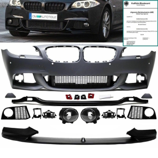Performance Front Bumper +Front Spoiler Splitter ABS fits on BMW F10 F11 also M