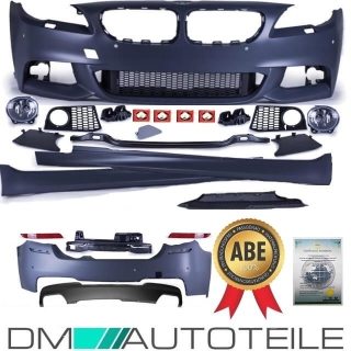 Umbau Bodykit Sport Stoßstange Vorne + hinten +Seite passt für BMW 5er F10 Serie & M-Paket 550i +ABE*