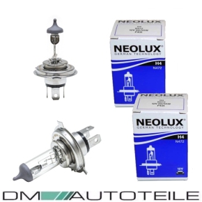 SET 2x H4 Gl&uuml;hlampe Birne Halogen 12V 55W P43t...