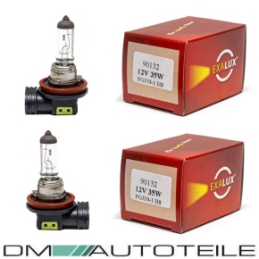 SET 2x H8 Birnen 12V 35W PGJ19-1 Markenware EXALUX +...