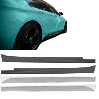 Sport Seitenschweller + Folie Schwarz Vinyl passt für BMW F10 F11 M-Paket +ABE*