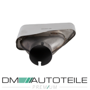Chrom Auspuffblenden SET eckig trapez DM Exklusive Line+ Zubehör passend für BMW 5er F10 F11 550 M-Paket mit ABE