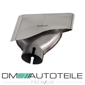 Chrom Auspuffblenden SET eckig trapez DM Exklusive Line+ Zubehör passend für BMW 5er F10 F11 550 M-Paket mit ABE
