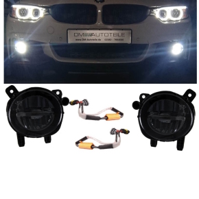 Set LED Fog Lights Lamps Smoke Black fits on BMW 1-Series...