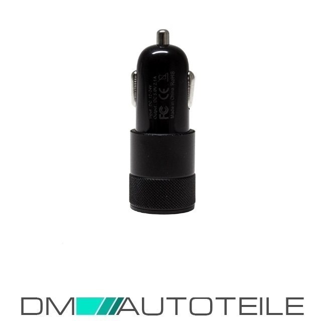 ocona Dual USB Auto Ladegerät KFZ Ladeadapter Zigarettenanzünder Adapter  2,4A 12-24V Schwarz
